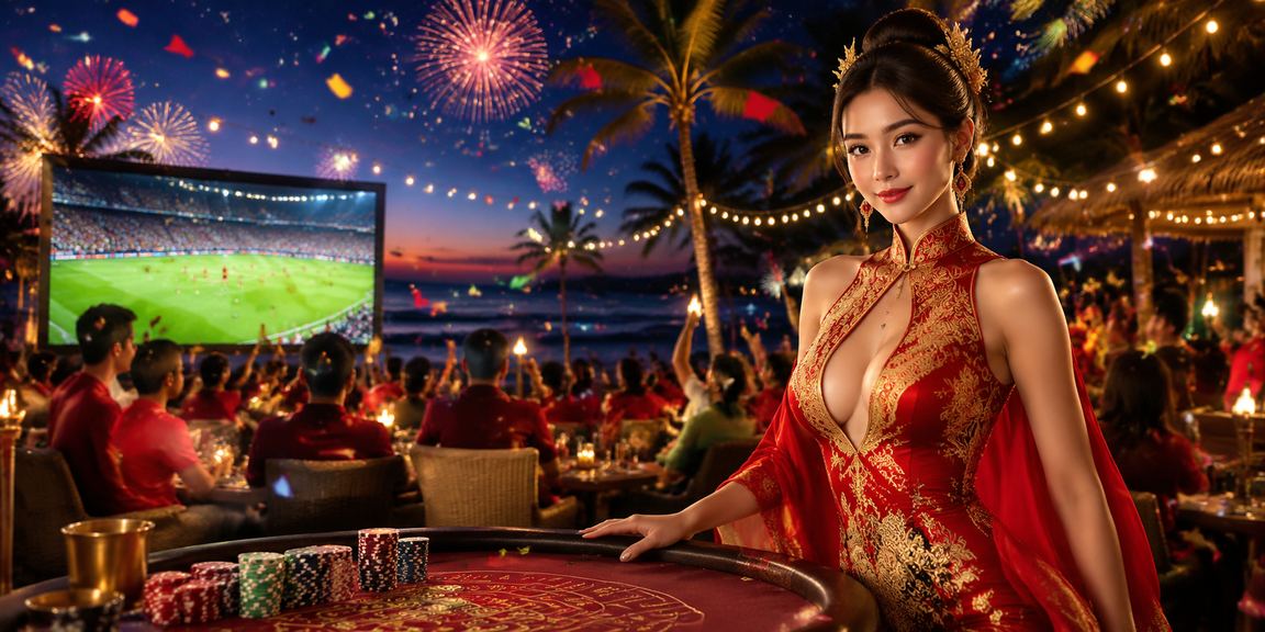 Người dùng theo dõi cược bóng đá tại bãi biển Phú Quốc trong buổi chiều muộn